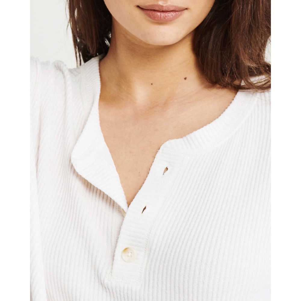 Abercrombie & Fitch Cozy Ribbed Henley - Picture 3 of 4